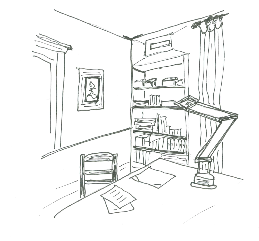 Bureau noir et blanc - atelier harmonie déco